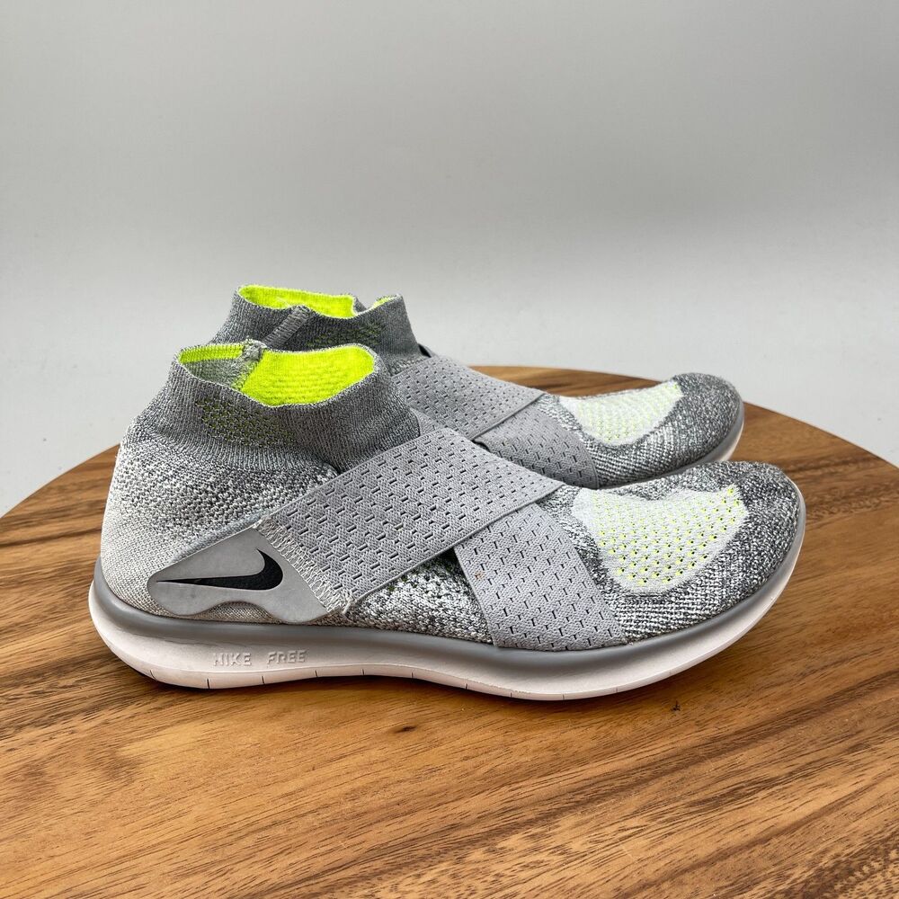 Nike Free RN Motion Flyknit Shoes Womens Size 7.5 Gray Running Comfort Walking